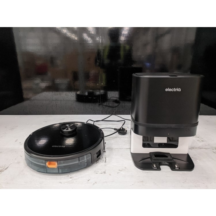 Refurbished electriQ MIMO Robot Vacuum Cleaner and Mop - Self-Emptying - 4000Pa Suction - Black