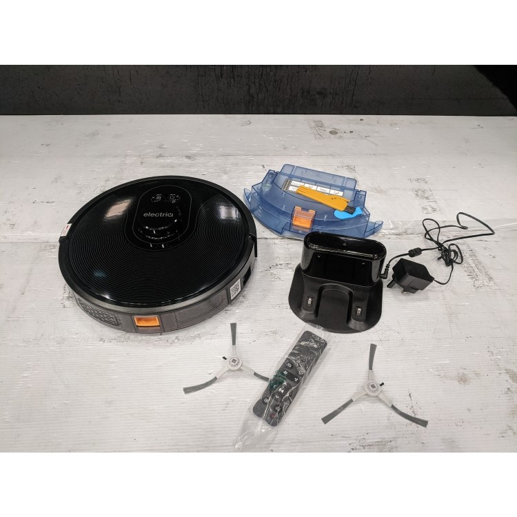Refurbished electriQ HELGA Robot Vacuum Cleaner and Mop - 4000Pa Suction - Black