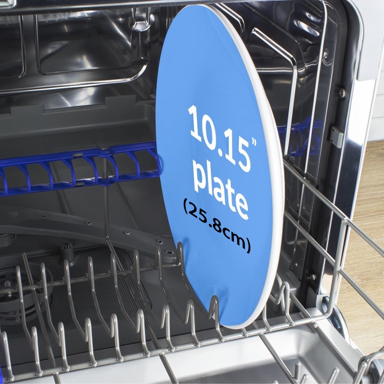 Refurbished electriQ EQDWTTS 6 Place Freestanding Table Top Dishwasher Silver