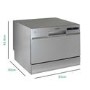Refurbished electriQ EQDWTTS 6 Place Freestanding Table Top Dishwasher Silver