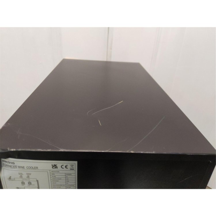 GRADE A3 - electriQ 18 Bottle Capacity Single Zone Freestanding Wine Cooler - Stainless Steel