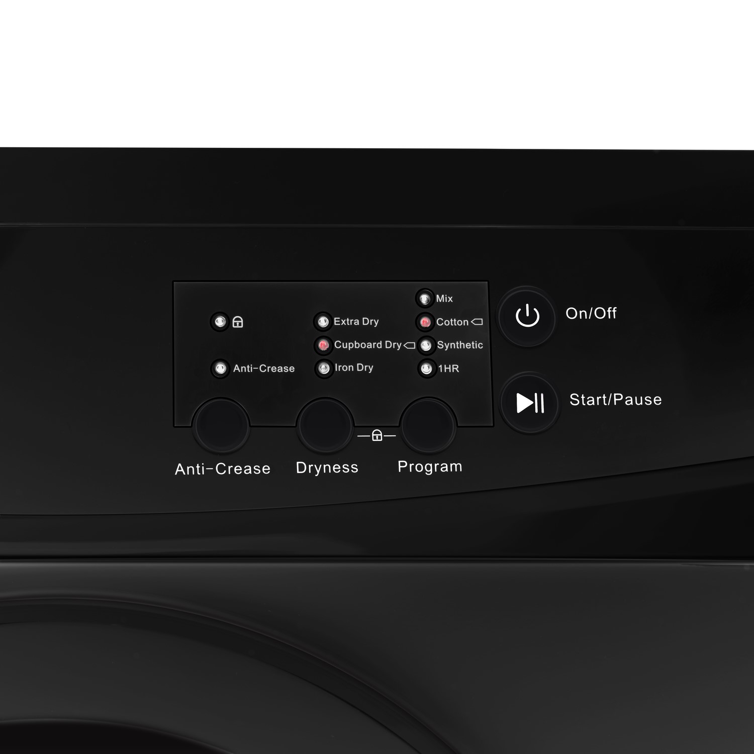 electriQ 7kg Vented Tumble Dryer Black electriQ