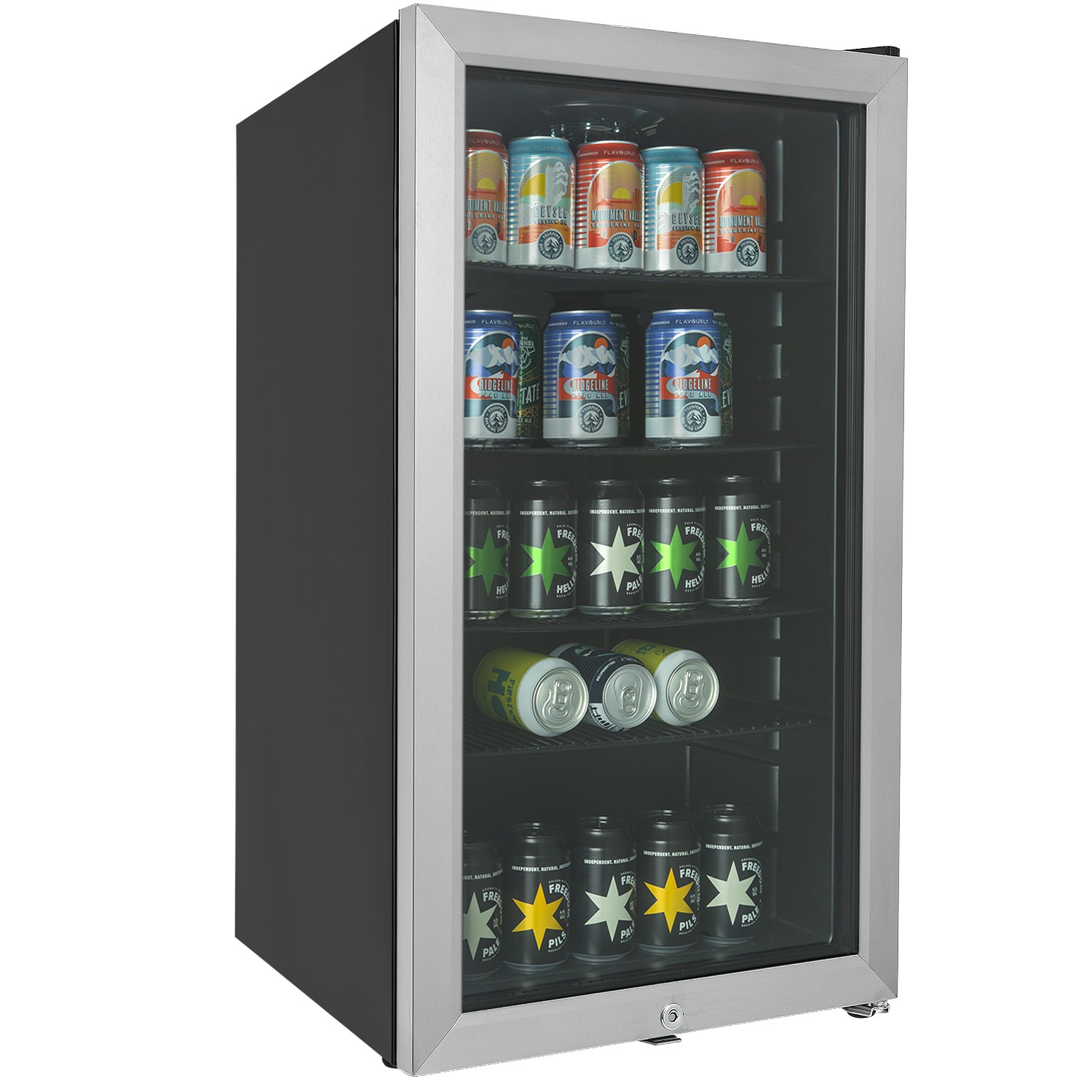 GRADE A3 electriQ 98 Litre Drinks Fridge Stainless Steel electriQ