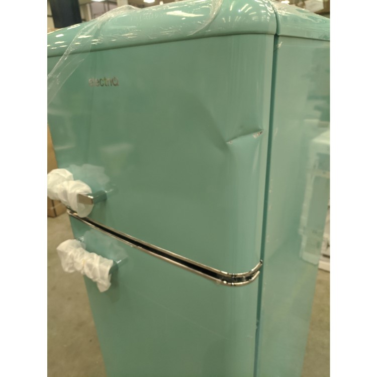 Refurbished electriQ eqretrotmblue Freestanding 208 Litre 80/20 Fridge Freezer Blue