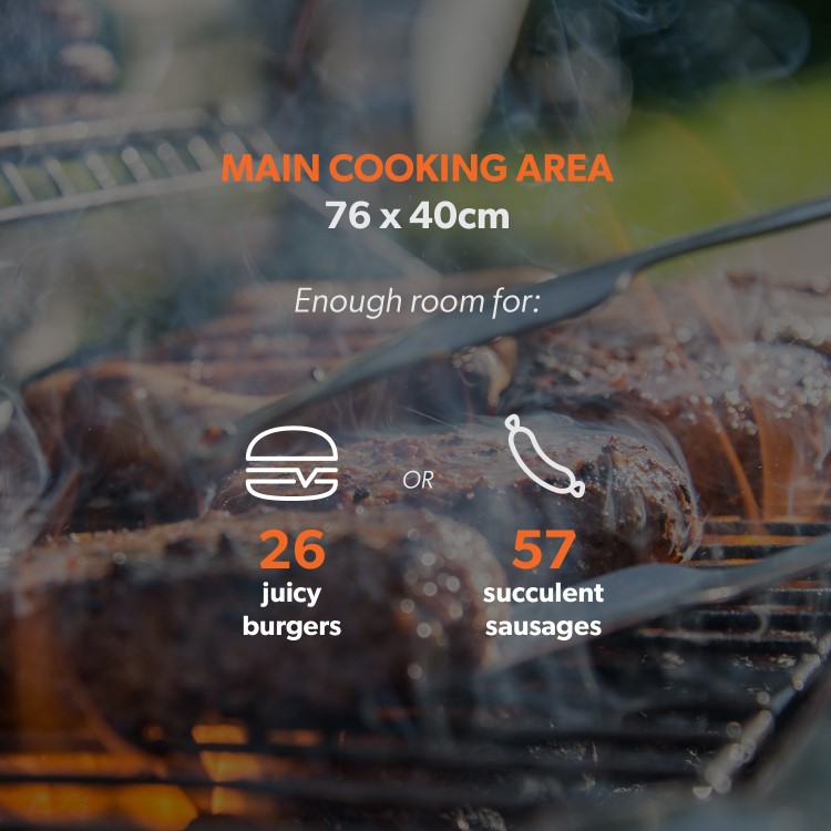 Refurbished electriQ The Georgia Classic 6 Burner Gas BBQ with side burners in Stainless Steel Includes FREE BBQ Cover and Utensil Set