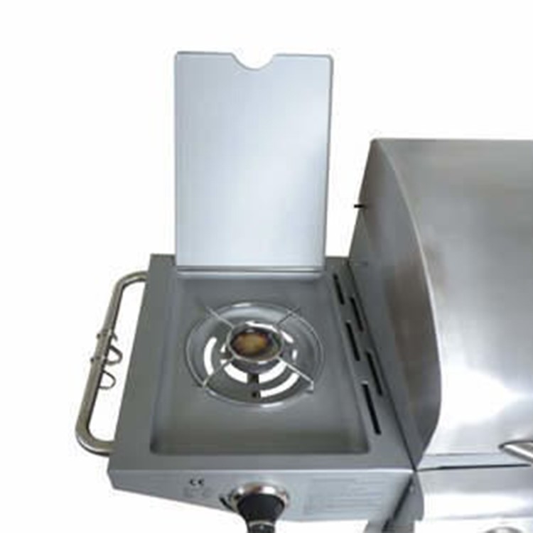 Refurbished electriQ The Georgia Classic 6 Burner Gas BBQ with side burners in Stainless Steel Includes FREE BBQ Cover and Utensil Set