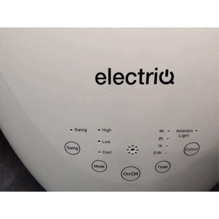 Refurbished eiQ-AM09W  ELECTRIC FAN with wifi, heat  and night light white