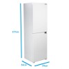 GRADE A3 - electriQ 235 Litre Integrated Fridge Freezer 50/50 Split 177cm Tall A+ Energy Rating 54cm Wide - White