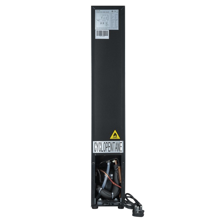 electriQ 7 Bottle Capacity Single Zone Freestanding Wine Cooler - Stainless Steel