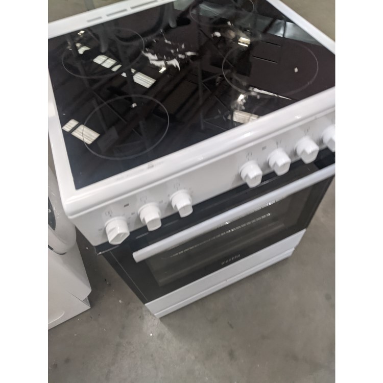 Refurbished electriQ EQEC60W1CERAMIC 60cm Electric Cooker White