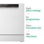 Refurbished electriQ EQDWTTXL 8 Place Table Top Dishwasher White