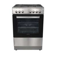 Refurbished electriQ 60cm Single Oven Dual Fuel Cooker - Stainless Steel