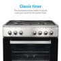 Refurbished electriQ 60cm Single Oven Dual Fuel Cooker - Stainless Steel
