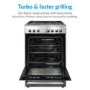 Refurbished electriQ 60cm Dual Fuel Single Oven Cooker - Stainless Steel