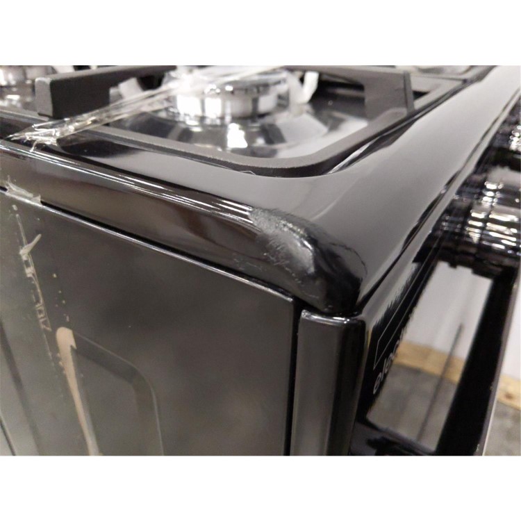 Refurbished electriQ EQRANGE90GASBLACK 90cm Gas Single Oven Range Cooker Black