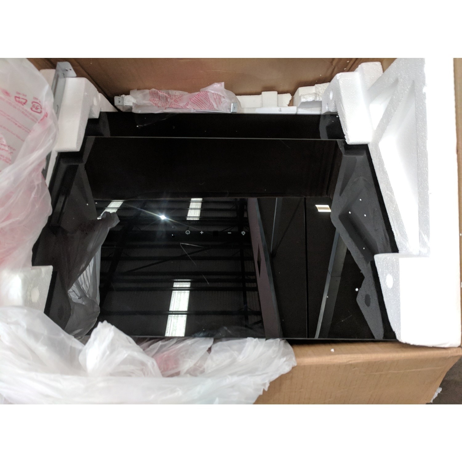 Refurbished electriQ eiQ60ANGLEGHBLHE 60cm Angled Cooker Hood with Hand