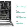 Refurbished electriQ EQDWINT45 10 Place Fully Integrated Dishwasher