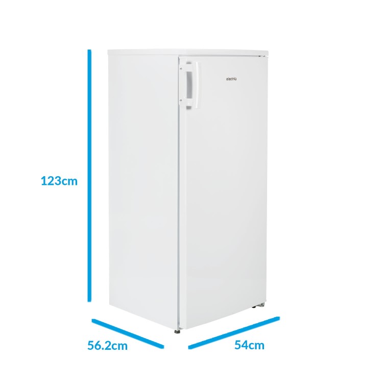 GRADE A2 - electriQ 204 Litre Freestanding Larder Fridge 123cm Tall Antibacterial Lining 54cm Wide - White