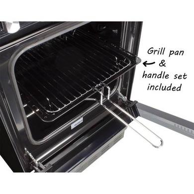 Refurbished electriQ 50cm Electric Cooker with Sealed Plate Hob - Black