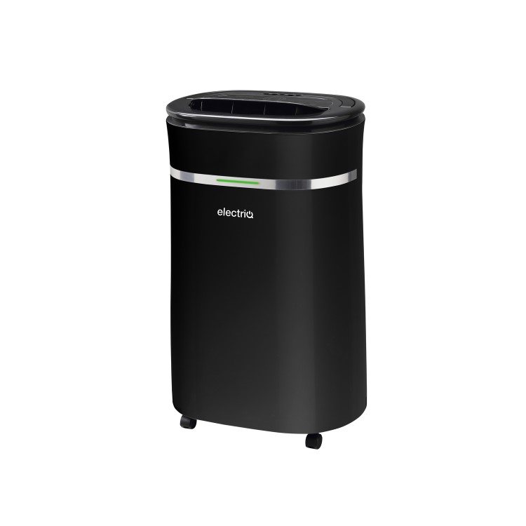 Refurbished electriQ 12L Low-Energy Quiet Laundry Dehumidifier and HEPA Air Purifier - Black