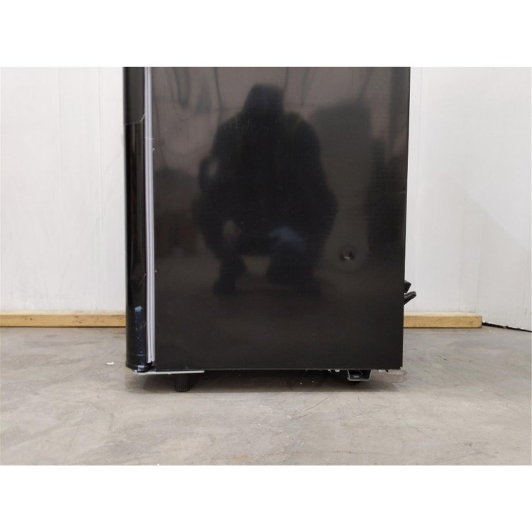 Refurbished electriQ eiQUCRETROFFMBLK Freestanding 80 Litre 70/30 Retro Fridge Freezer Matte Black