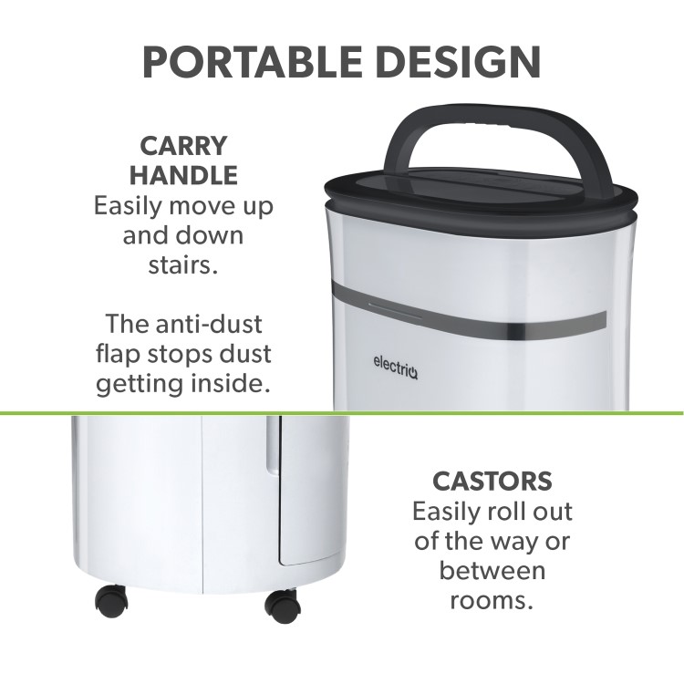 electriQ Premium 12L Low-Energy Quiet Laundry Dehumidifier