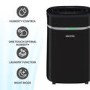Refurbished electriQ 12L Low-Energy Quiet Laundry Dehumidifier and HEPA Air Purifier - Black