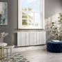 White Horizontal Smart Electric Radiator with Wi-Fi Thermostat - 2000W - H600xW1416mm - Bathroom Safe