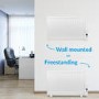 electriQ 800W Slim Wall Mounted Oil Filled Radiator H550xW950mm Weekly Timer - White 