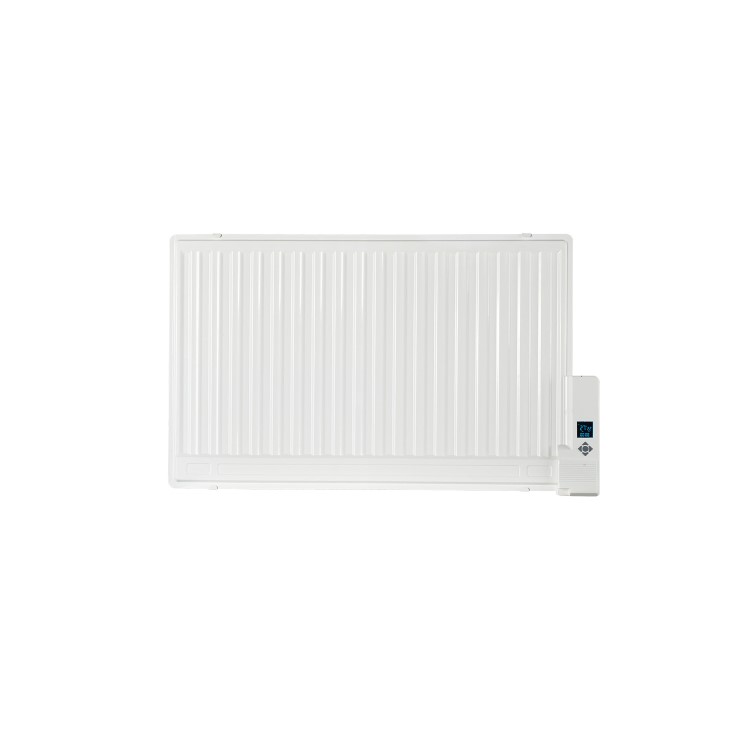 electriQ 800W Slim Wall Mounted Oil Filled Radiator H550xW950mm Weekly Timer - White 