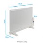 electriQ 800W Slim Wall Mounted Oil Filled Radiator H550xW950mm Weekly Timer - White 