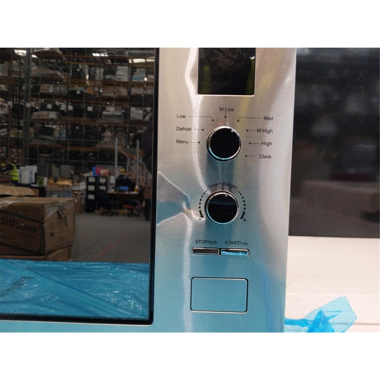 Refurbished electriQ eiQMOBISOLO25MD Built In 25L 900W Microwave Stainless Steel with Mirror Door