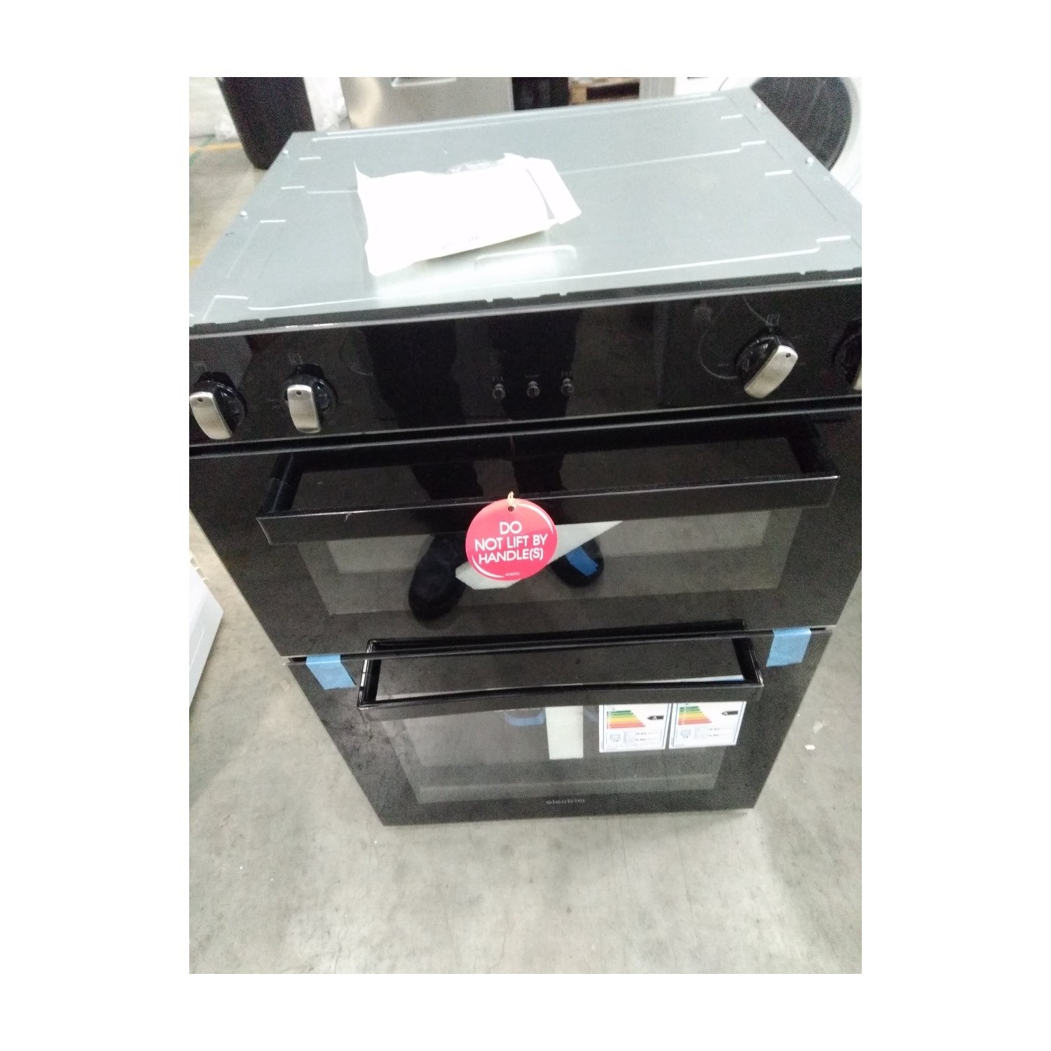 Refurbished electriQ EQDO1BLACK 60cm Double Built In Electric Oven