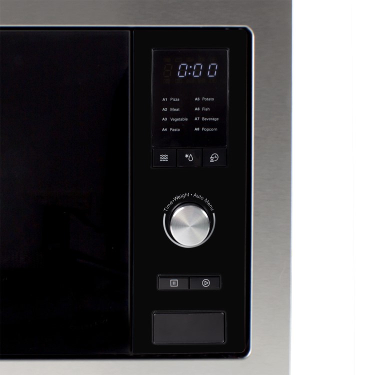 Refurbished electriQ Built-In 900W Microwave - Stainless Steel