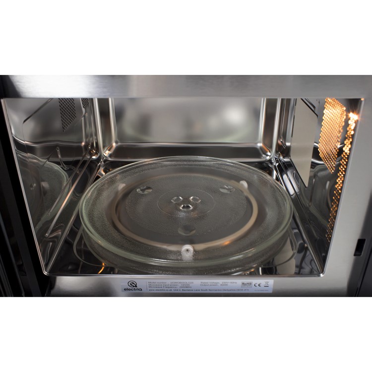 Refurbished electriQ Built-In 900W Microwave - Stainless Steel