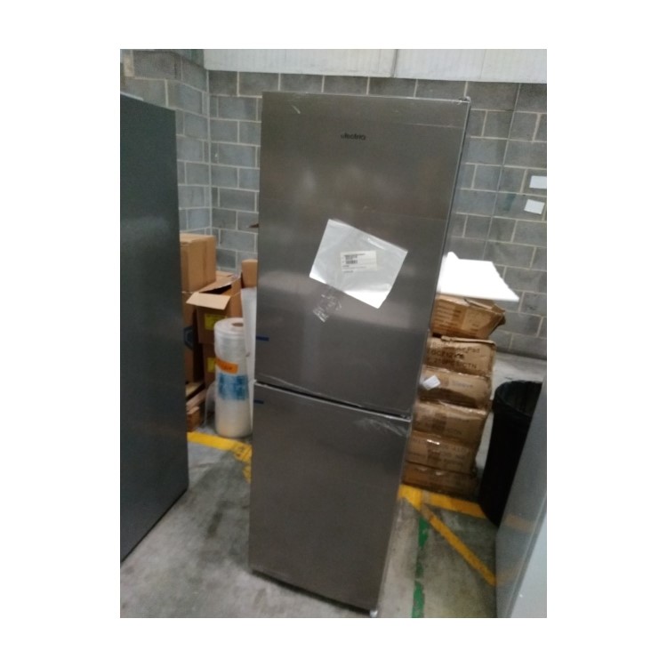 Refurbished electriQ eQ175FFLFINOXVE Freestanding 253 Litre 50/50 Fridge Freezer Stainless Steel