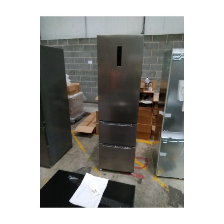 Refurbished electriQ eiQ54MDFFINOX Freestanding 282 Litre 50/50 Frost Free Fridge Freezer Stainless Steel
