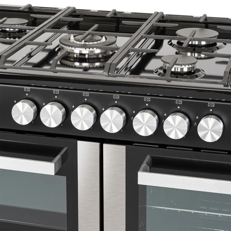 electriQ 100cm Dual Fuel Range Cooker - Stainless Steel