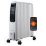 Refurbished electriQ 2500W Smart Oil Filled Radiator with Thermostat and Weekly Timer - White