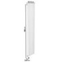 White Vertical Smart Electric Radiator with Wi-Fi Thermostat - 2000W - H1800xW354mm - Bathroom Safe