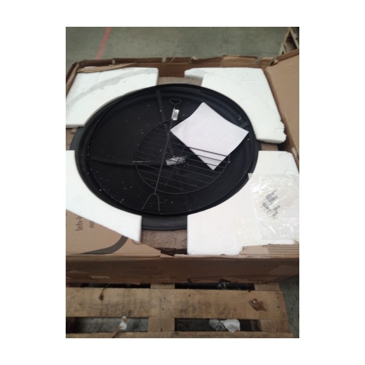 Refurbished electriQ Cast Stone Round Base Wood Burning Garden Fire Pit Brown