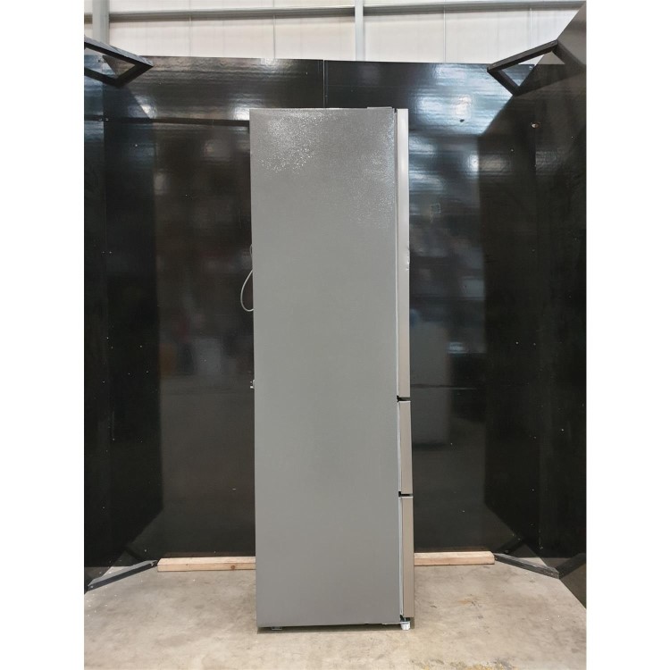 Refurbished electriQ eiQ54MDFFINOX Freestanding 282 Litre Frost Free Fridge Freezer Stainless Steel