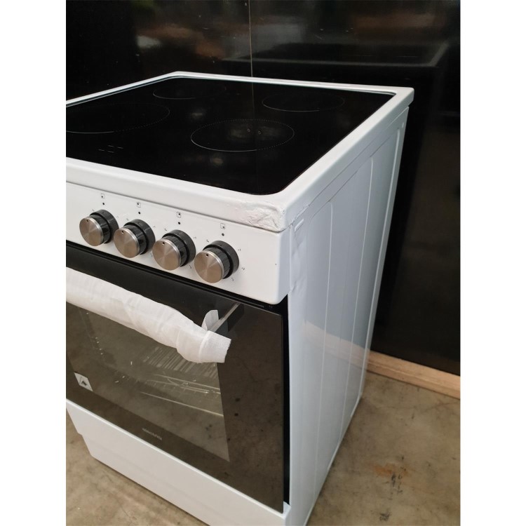 Refurbished electriQ EQECW160CERAMIC 60cm Single Cooker with Ceramic Hob White