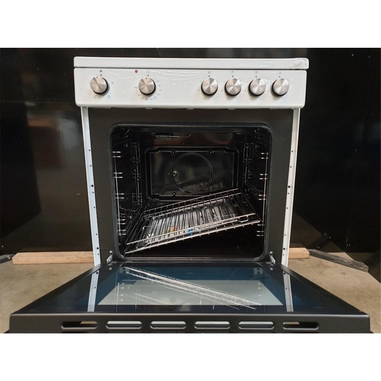 Refurbished electriQ EQECW160CERAMIC 60cm Single Cooker with Ceramic Hob White