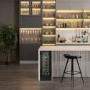 Refurbished electriQ eiQ30WINEBG Freestanding 18 Bottle Under Counter Wine Cooler Black