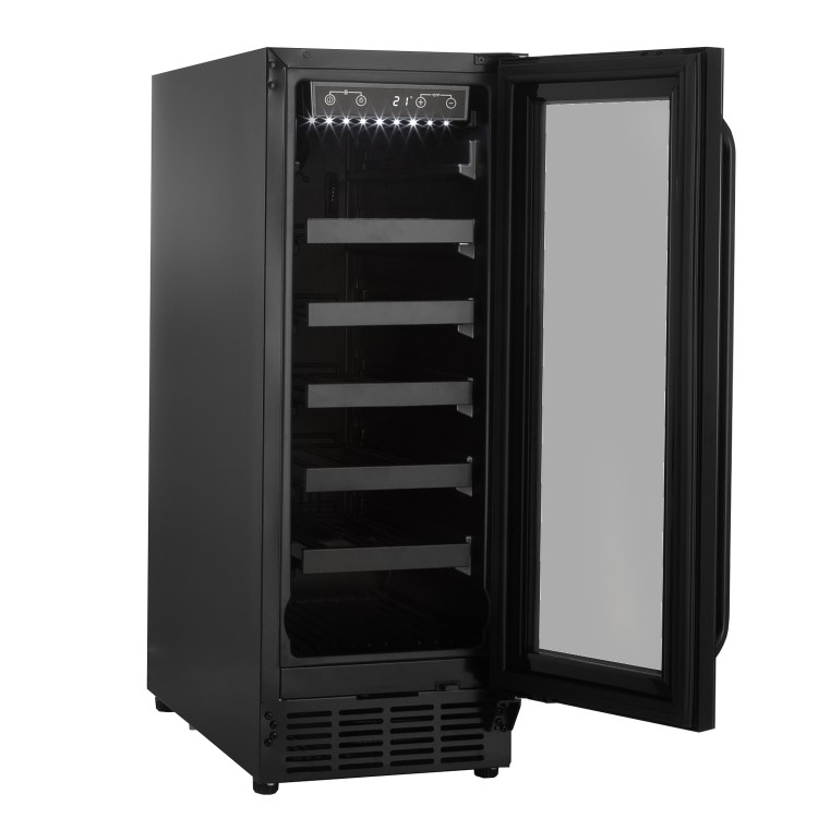 Refurbished electriQ eiQ30WINEBG Freestanding 18 Bottle Under Counter Wine Cooler Black