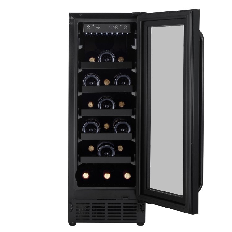 Refurbished electriQ eiQ30WINEBG Freestanding 18 Bottle Under Counter Wine Cooler Black