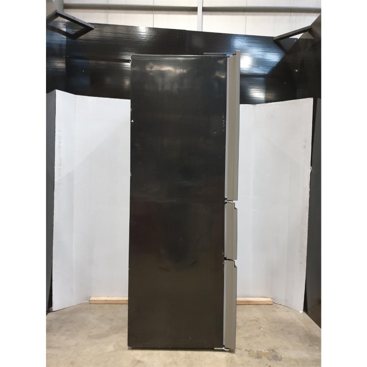 Refurbished electriQ eiQ60FDFF 320 Litre Frost Free American Fridge Freezer Black Glass