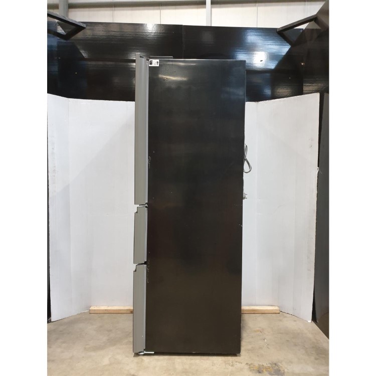 Refurbished electriQ eiQ60FDFF 320 Litre Frost Free American Fridge Freezer Black Glass