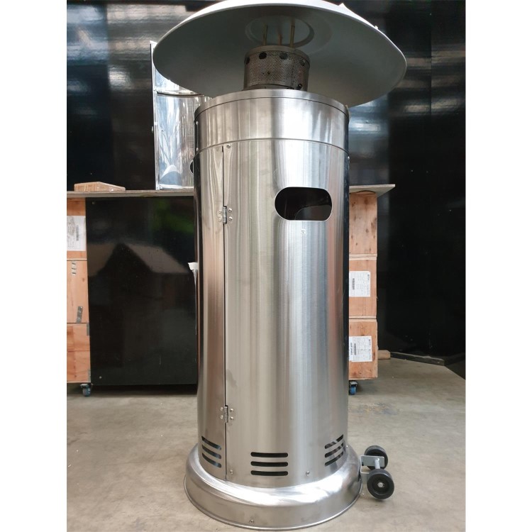 Refurbished electriQ Outdoor Freestanding Bullet Gas Table Top Heater Stainless Steel